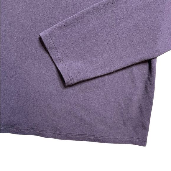 Eileen Fisher Fine Jersey Scrunch Neck Top Purple Size Small - Picture 5 of 9